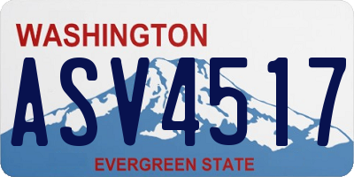 WA license plate ASV4517
