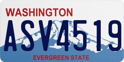 WA license plate ASV4519