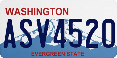 WA license plate ASV4520