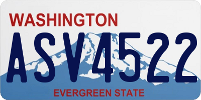 WA license plate ASV4522