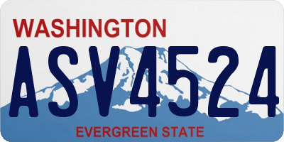 WA license plate ASV4524
