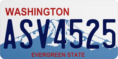 WA license plate ASV4525