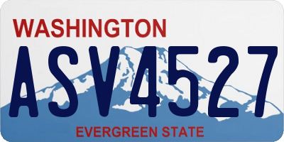 WA license plate ASV4527