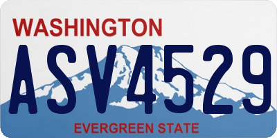 WA license plate ASV4529