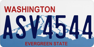 WA license plate ASV4544