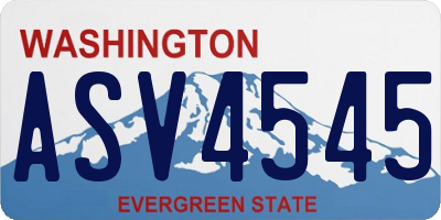 WA license plate ASV4545