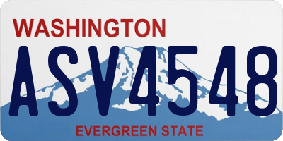 WA license plate ASV4548