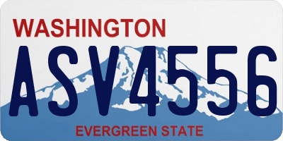 WA license plate ASV4556