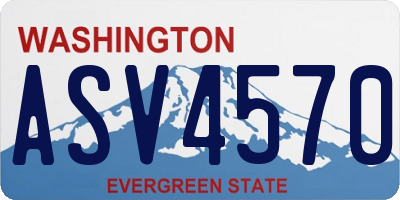 WA license plate ASV4570
