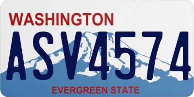WA license plate ASV4574