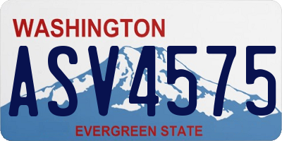 WA license plate ASV4575