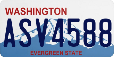 WA license plate ASV4588