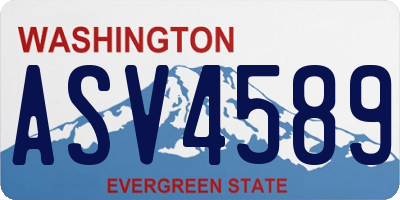 WA license plate ASV4589