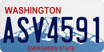 WA license plate ASV4591