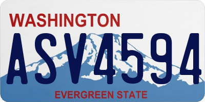 WA license plate ASV4594
