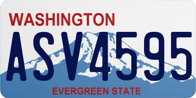 WA license plate ASV4595