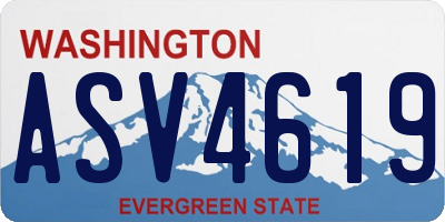 WA license plate ASV4619