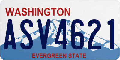 WA license plate ASV4621