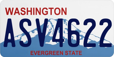 WA license plate ASV4622