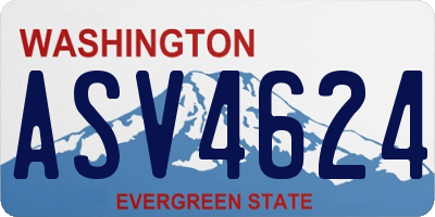 WA license plate ASV4624