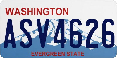 WA license plate ASV4626