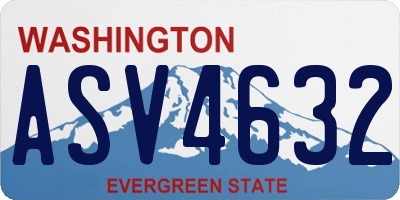 WA license plate ASV4632