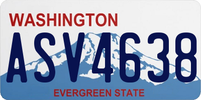 WA license plate ASV4638
