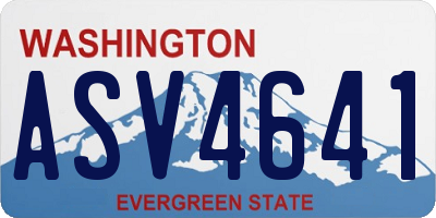WA license plate ASV4641