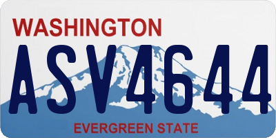 WA license plate ASV4644