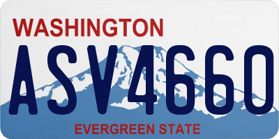 WA license plate ASV4660
