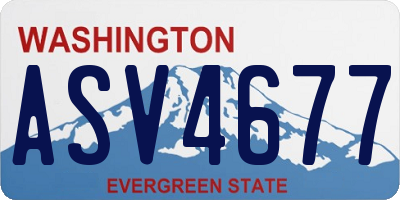 WA license plate ASV4677