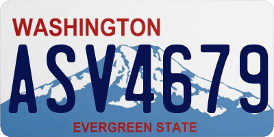 WA license plate ASV4679