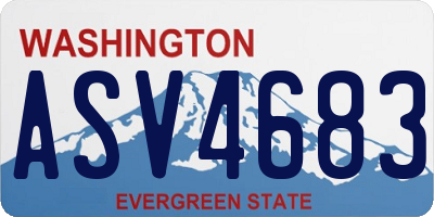 WA license plate ASV4683