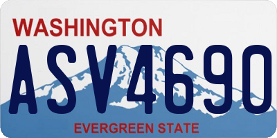 WA license plate ASV4690