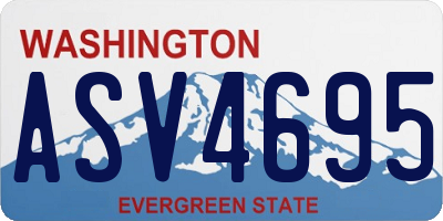WA license plate ASV4695
