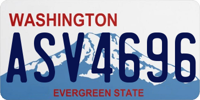 WA license plate ASV4696