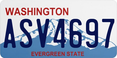 WA license plate ASV4697