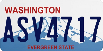 WA license plate ASV4717