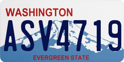 WA license plate ASV4719