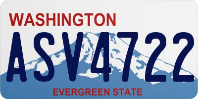 WA license plate ASV4722