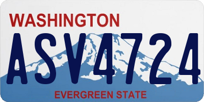 WA license plate ASV4724