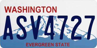 WA license plate ASV4727