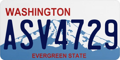 WA license plate ASV4729