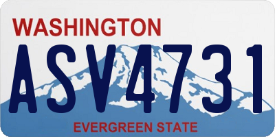 WA license plate ASV4731