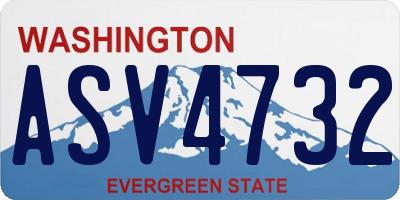 WA license plate ASV4732
