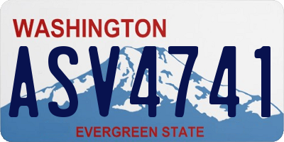 WA license plate ASV4741