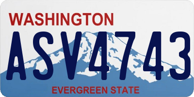 WA license plate ASV4743
