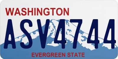 WA license plate ASV4744