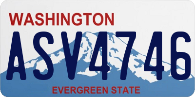 WA license plate ASV4746