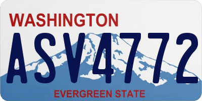 WA license plate ASV4772